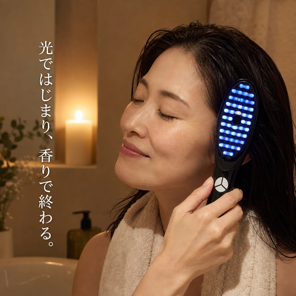 艶めき ヘッドスパブラシ TheraBrush｜香りで終わる4-in-1頭皮ケア