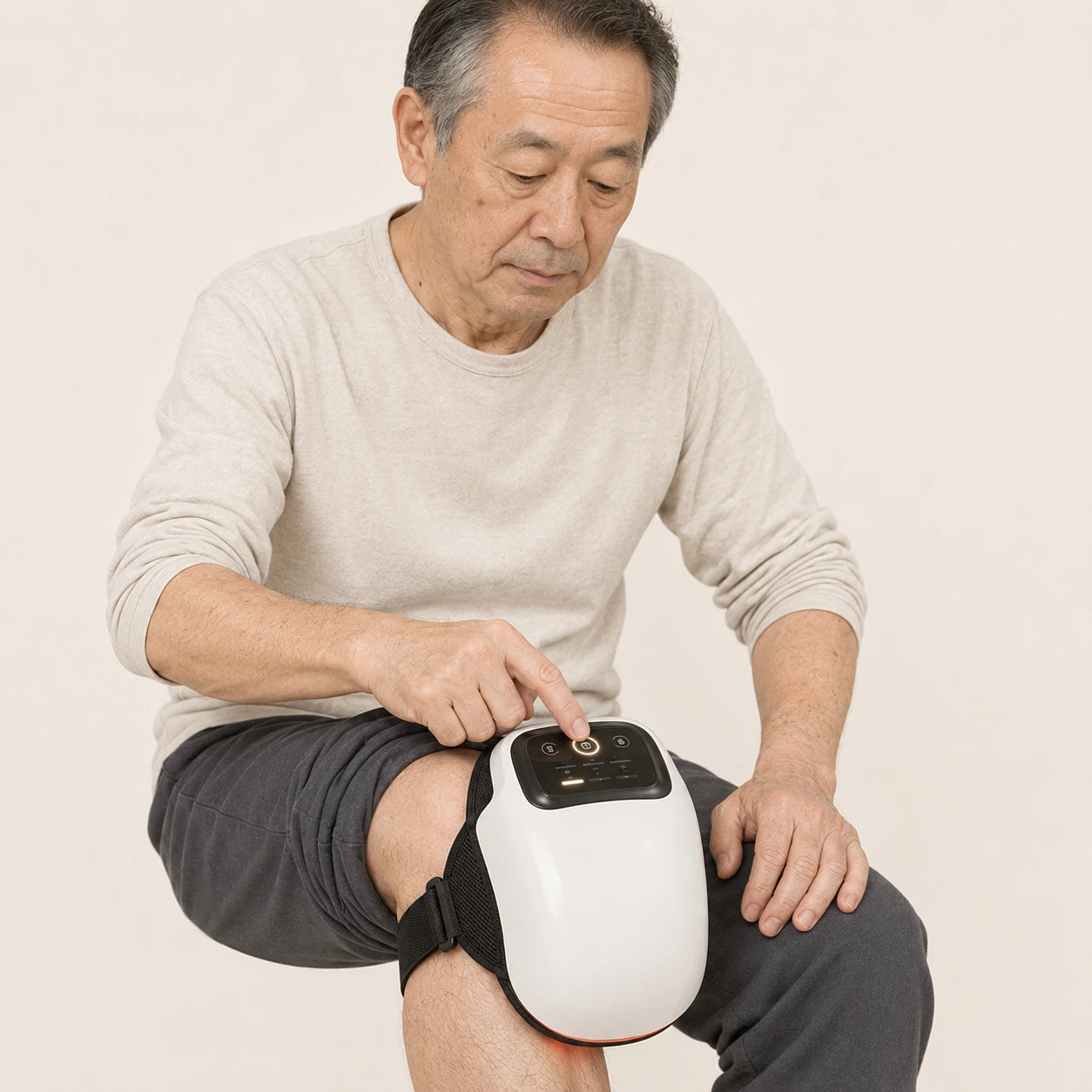 電源を入れて、振動を始める