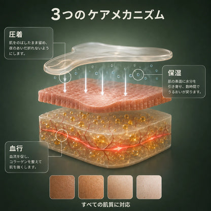寝ジワ対策 デコルテ用シリコーンパッド ― 100%天然シリコン