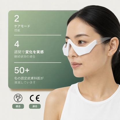 クマ・目袋 リペアデバイス — EMSマイクロカレントと赤色LEDの目もとケア