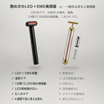 目もとLED・EMS美顔器 — 1台4役のエイジングケアスティック