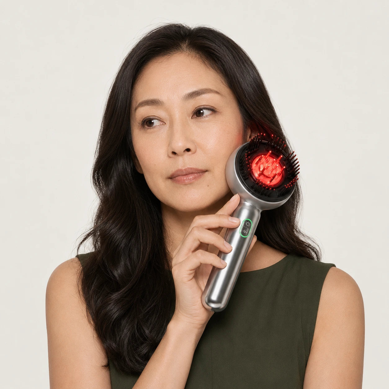 プロ仕様 LED＋EMS育毛ブラシ — 抜け毛・薄毛のための頭皮マッサージャー